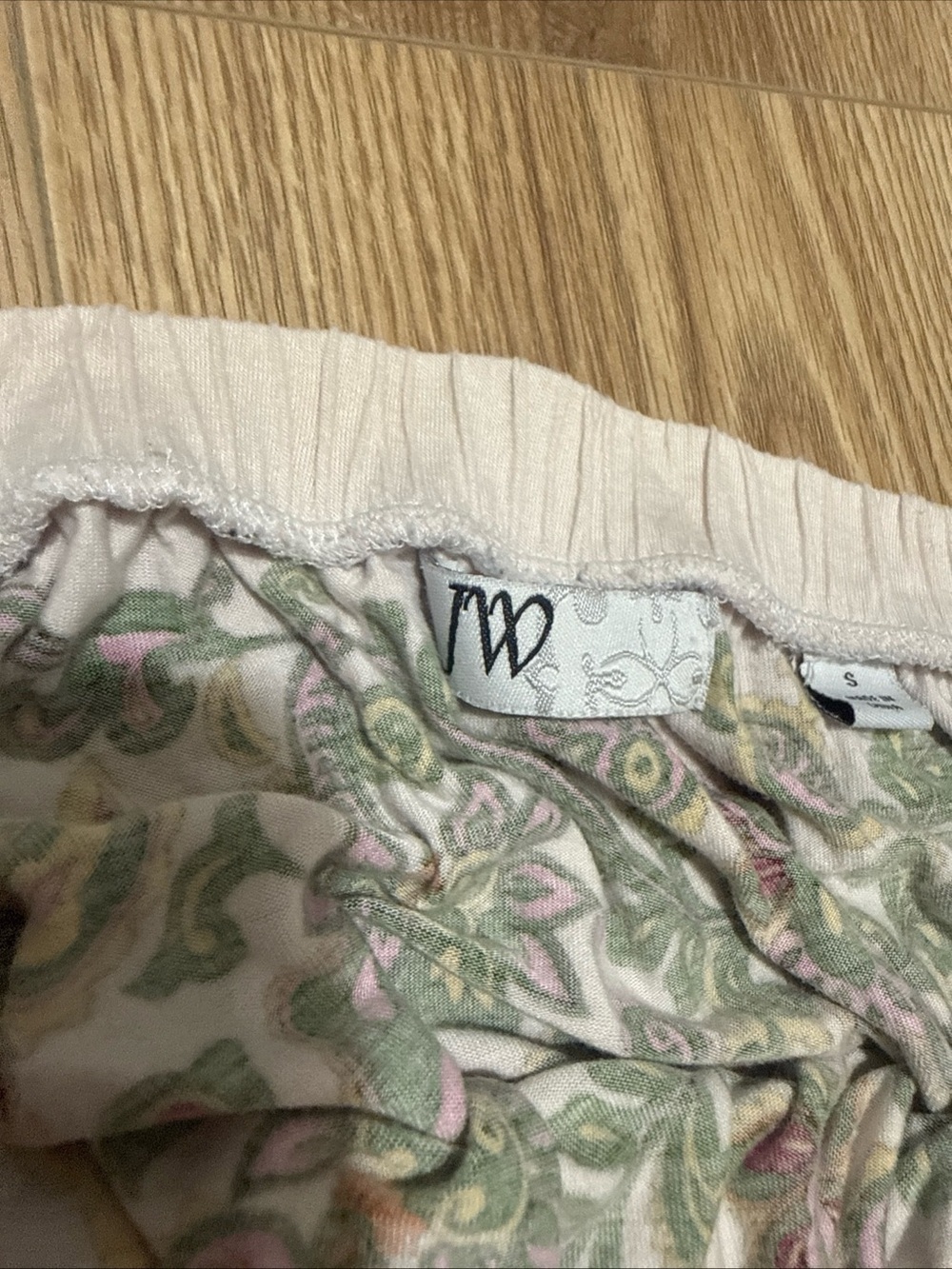 Johnny Was Strapless Paisley Camisole in Cream with Olive & Pink Motifs - Picture 7 of 8